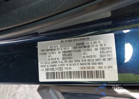 2018 Mazda Cx-5 Grand Touring from USA, damaged, VIN JM3KFADM5J1416302